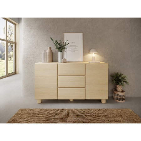 Komoda 160 cm 2-drzwiowa z szufladami LUGO dąb vicenza